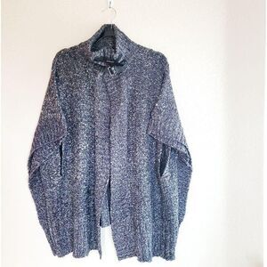 Bebe Womens Sweater Grey OS Turtleneck Cape Poncho	OS